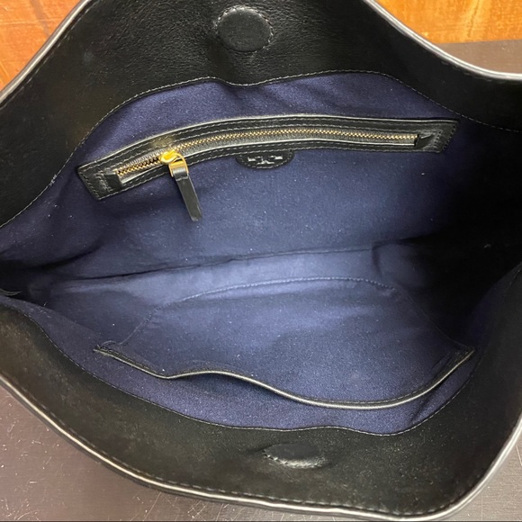 Tory Burch Brooke Large Leather Hobo - Black - Picture 5 of 8